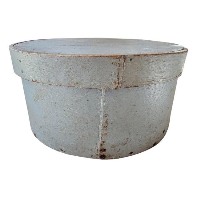 19thc Original Gray Painted Pantry Box For Sale