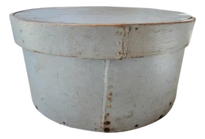 19thc Original Gray Painted Pantry Box
