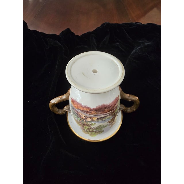 Antique English Porcelain Spode Loving Cup Faux Bamboo For Sale - Image 12 of 16