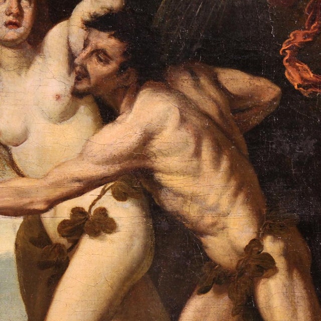 Italian Artist, The Expulsion of Adam and Eve from the Garden of Eden, 1640, Oil on Canvas, Framed For Sale - Image 9 of 16