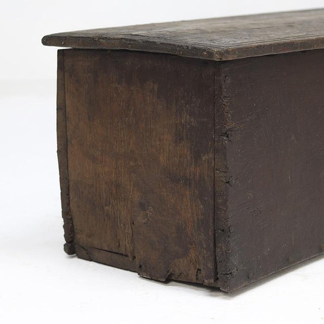 Antique Rustic Farmhouse Spanish Chest in Oak, 1700s For Sale - Image 14 of 14