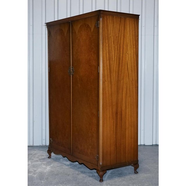 English Art Deco Style Walnut Double Door Wardrobe from Dillon For Sale - Image 18 of 18