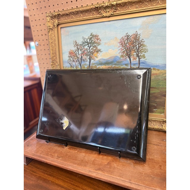 Paint Vintage Mid-Century Modern Black Lacquer Tray With Hand-Painted Shorebirds - 1950s Japanese Decorative Serving Art For Sale - Image 7 of 8