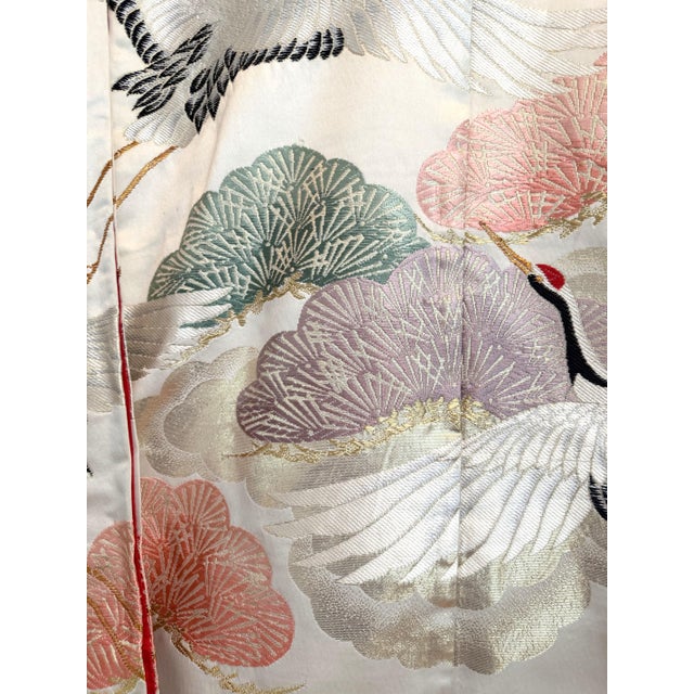 Japanese Japanese Vintage Hand Embroidered Wedding Kimono For Sale - Image 3 of 8
