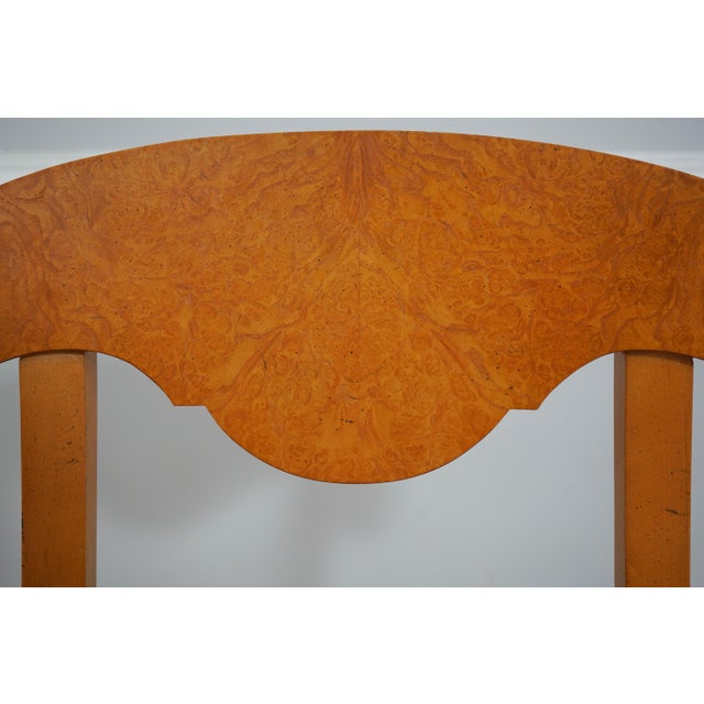 Set of 10 Baker Biedermeier Curly Maple Dining Room Chairs For Sale - Image 13 of 18