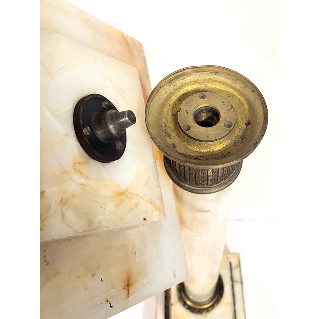 Late 19th Century Antique French 19th C Rotating Top Bronze & Onyx Column Pedestal For Sale - Image 5 of 14