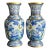 Rare Pair of Large Chinese Ming Style Blue and White Cloisonné Vases For Sale
