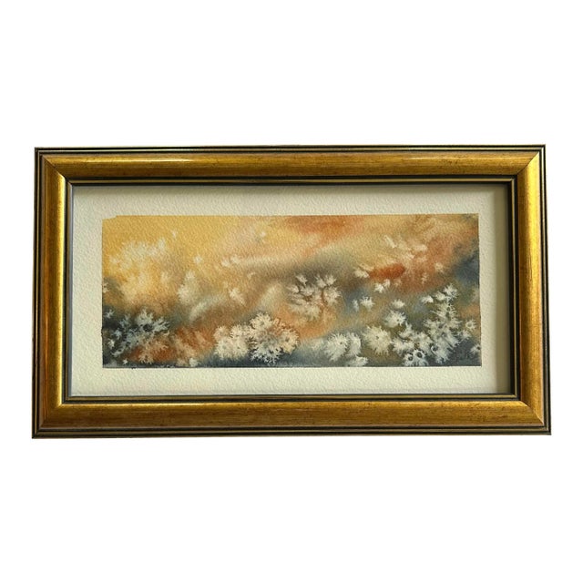Framed Signed Original Watercolor “Blowing in the Wind” For Sale