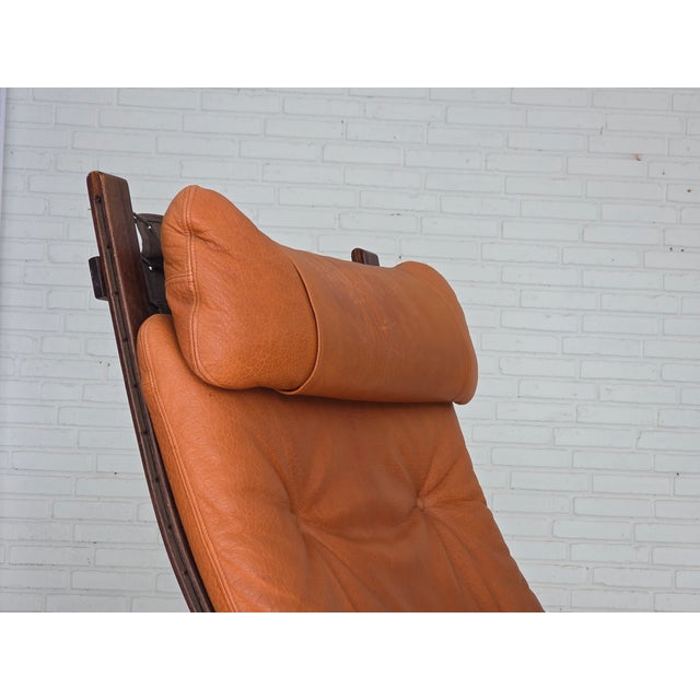 Mid-Century Modern Norwegian Siesta Lounge Chair in Leather by Ingmar Relling for Westnofa, 1970s For Sale - Image 3 of 18