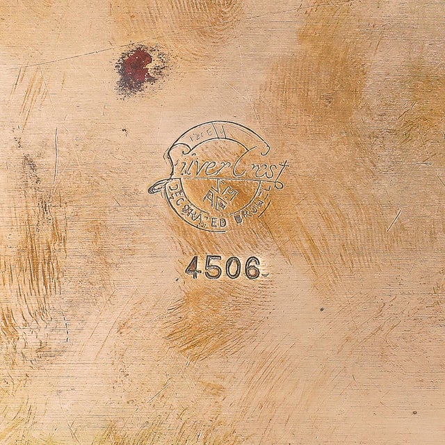 Arts & Crafts Movement Bronze & Brass Box W/ Heraldic Details by Silver Crest For Sale - Image 12 of 12