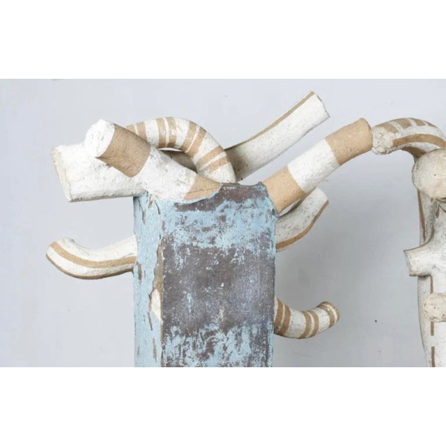 Large Concrete Vintage Set of 3 Outdoor Pedestal Decor For Sale - Image 10 of 11