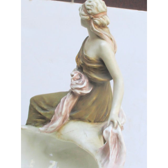 1900 - 1909 Royal Dux Porcelain CenterPiece Circa 1900 For Sale - Image 5 of 16