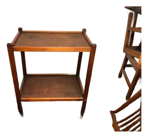 Vintage Arts & Crafts Tea Wagon or Bar Trolley Cart.