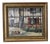 F. Claude, Farmyard with Chickens, 1950s, Oil on Canvas For Sale