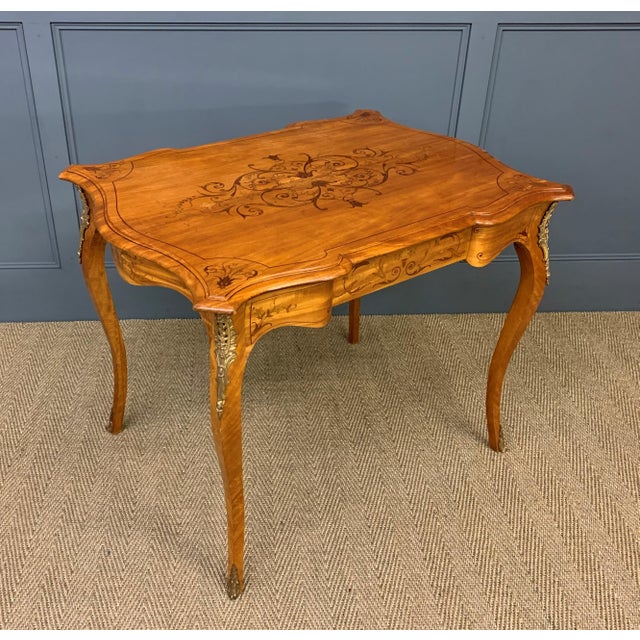 19th Century Inlaid Satinwood Table, 1890 For Sale - Image 17 of 17