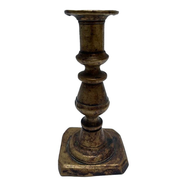 Antique Brass Candlestick For Sale