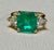 2.58 Ct Emerald Cut Colombian Emerald & 0.82 Ct Diamond Ring in 18k Yellow Gold For Sale - Image 4 of 8