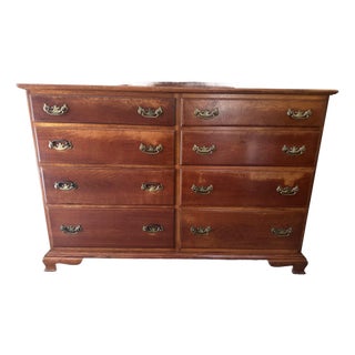 1950s L. & J. G. Stickley Solid Cherry 8-Drawer Georgian Dresser For Sale