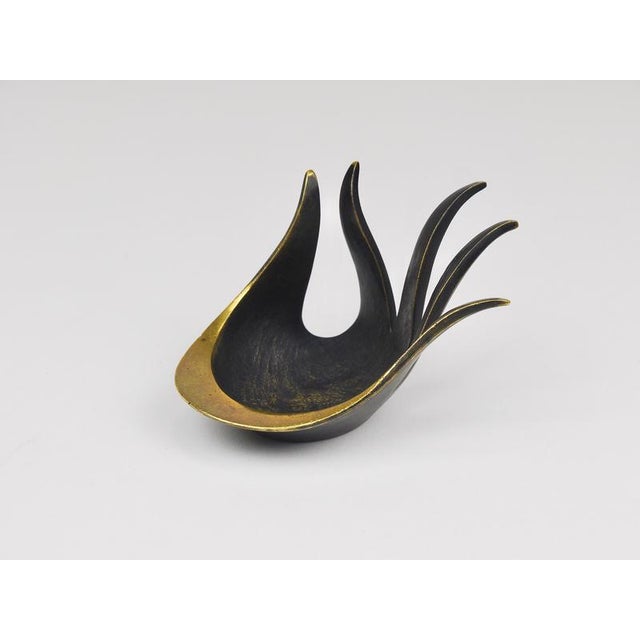 Metal Sculptural Brass Hand Bowl by Walter Bosse for Herta Baller, Austria, 1950s For Sale - Image 7 of 13