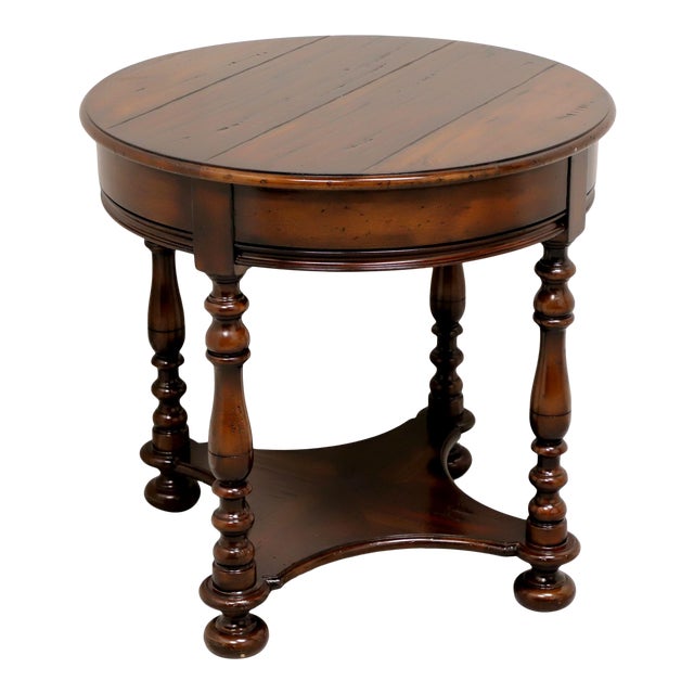 Woodbridge Furniture "Bristol" Rustic Round Accent Table Chairish