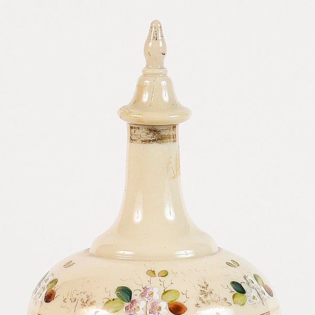 Opal Glass Vase with Lid Maritime Scene, France For Sale - Image 10 of 18