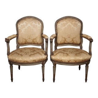 18th Century Set of Six Transition Armchairs Stamped F.Geny For Sale