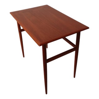 Fully Restored Danish Teak Side Table, 1960s For Sale
