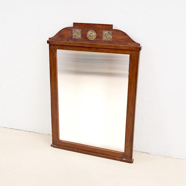 Wood Floor Mirror, Early 20th Century For Sale - Image 4 of 4