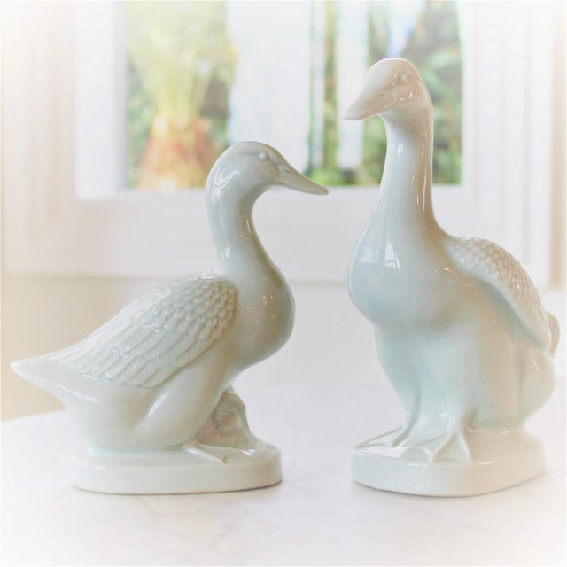 Ceramic China Duck Figurines S/2 For Sale - Image 7 of 8