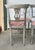 1980s Silvered Lyre Back Dining Chairs Fabric Attributed to Fortuny For Sale - Image 11 of 12