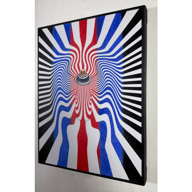 Pop Art Multicolor Spray Can Screen Print on Canvas For Sale - Image 3 of 3
