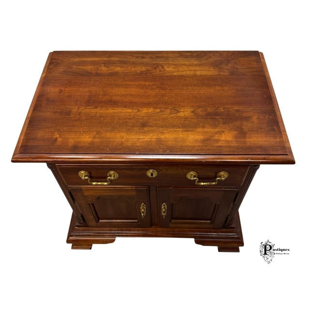 Late 20th Century Vintage Jamestown Sterling Chippendale Style Mahogany Nightstand For Sale - Image 5 of 10