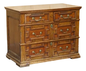Antique English Oak Chest of Drawers, 1680