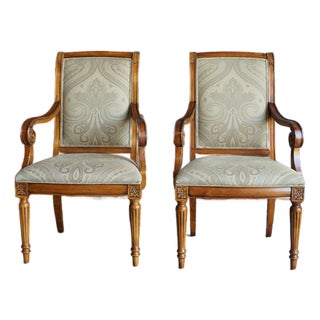 Ethan Allen Townhouse Addison Dining Arm Chairs ~ a Pair For Sale