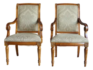 Ethan Allen Townhouse Addison Dining Arm Chairs ~ a Pair