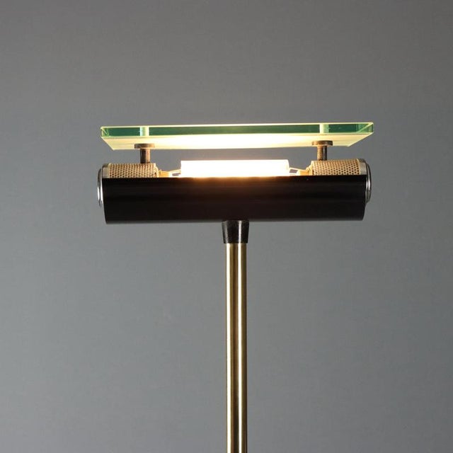 Vintage Floor Lamp with Glass Diffuser, 1980s For Sale - Image 3 of 9