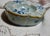 Totally charming porcelain pale blue ashtray with handpainted historic Florence building and floral designs in a darker...