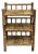 Vintage Scorched Bamboo Three Tier Etagere Shelf For Sale