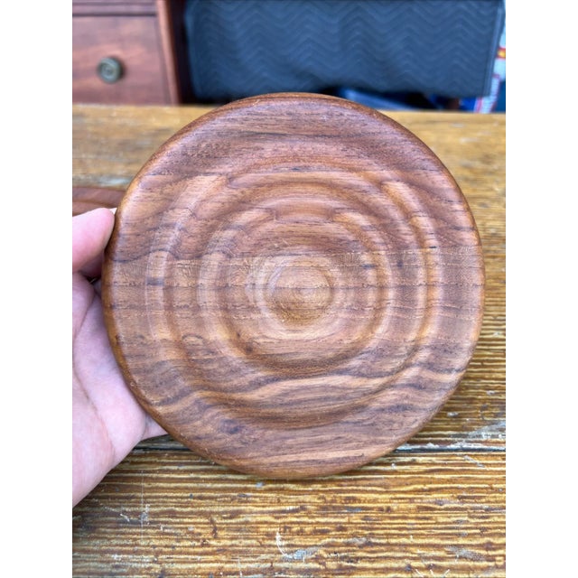 Circa 1960s Vintage Dansk Teak Round Wooden Trivets, Jens Quistgaard - 2 Pieces For Sale - Image 9 of 11