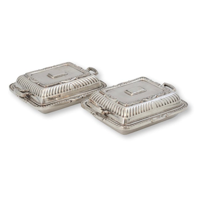 Mid 20th Century Miniature Silverplate Pâté Tureens, Pair For Sale - Image 4 of 5