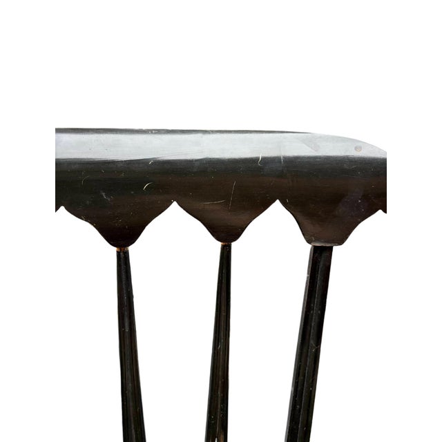 Mid 20th Century Guido Chiappe for Sedie Chiavari Ebonized High-Back Side Chair For Sale - Image 11 of 12