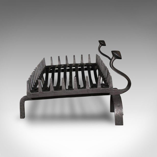 Traditional Large Antique Fireplace Set, English, Fire Basket, Andirons, Gothic, Edwardian For Sale - Image 3 of 12