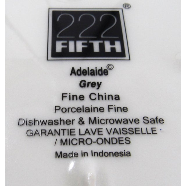 Art Deco Vintage 222 Fifth Adelaide Toile Print Dinner Plates For Sale - Image 3 of 11
