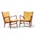 Hans Wegner AP-16 Mid Century Danish Teak Lounge Chairs - Pair Each chair measures: 28 wide x 29 deep x 33 high, with a...