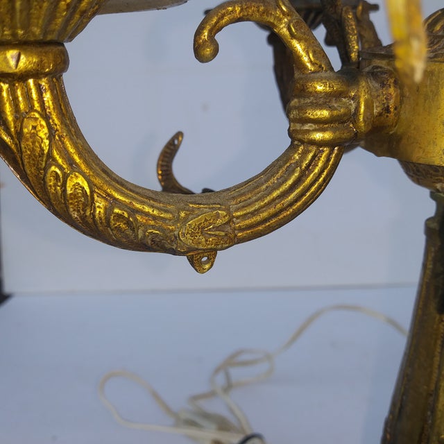 Mid 20th Century French Style 5 Light Candelabra Lamp For Sale - Image 14 of 18