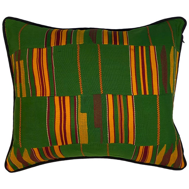 Textile Vintage African Design Sherma Turkish Cotton Throw Pillow For Sale - Image 7 of 7