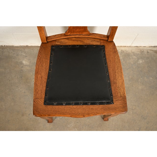 Wood Heywood Wakefield Antique Mission Oak Arts & Crafts Side Chairs or Dining Chairs, Pair For Sale - Image 7 of 15