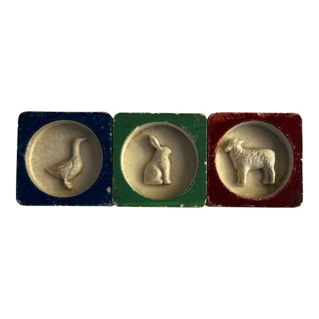 Antique French Stone Animal Molds - Set of 3 For Sale