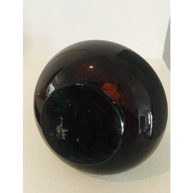 Fabulous Antique Moser Enamel Glass Vase With Bird For Sale - Image 4 of 4