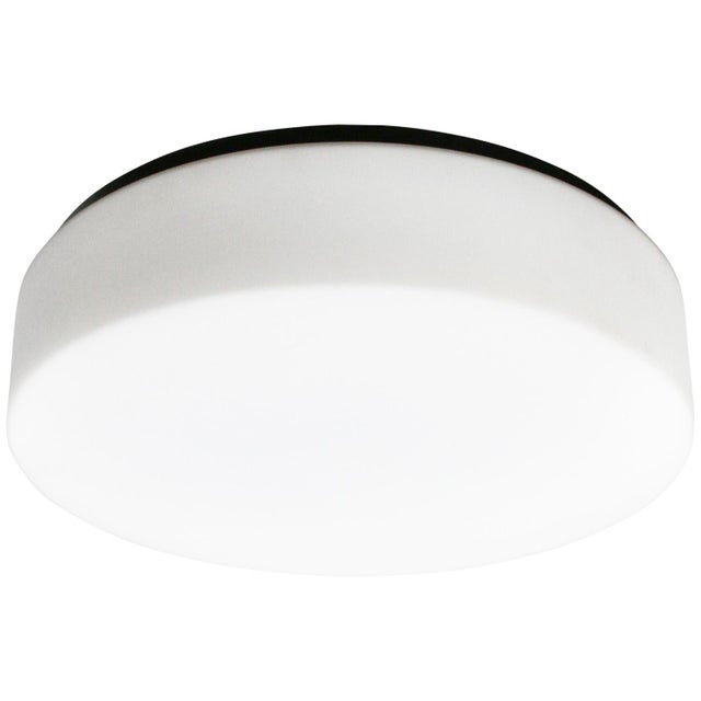 White Opaline Glass Wall Round Flush Mount from Bega Limburg For Sale - Image 4 of 17